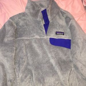 grey patagonia fleece pullover